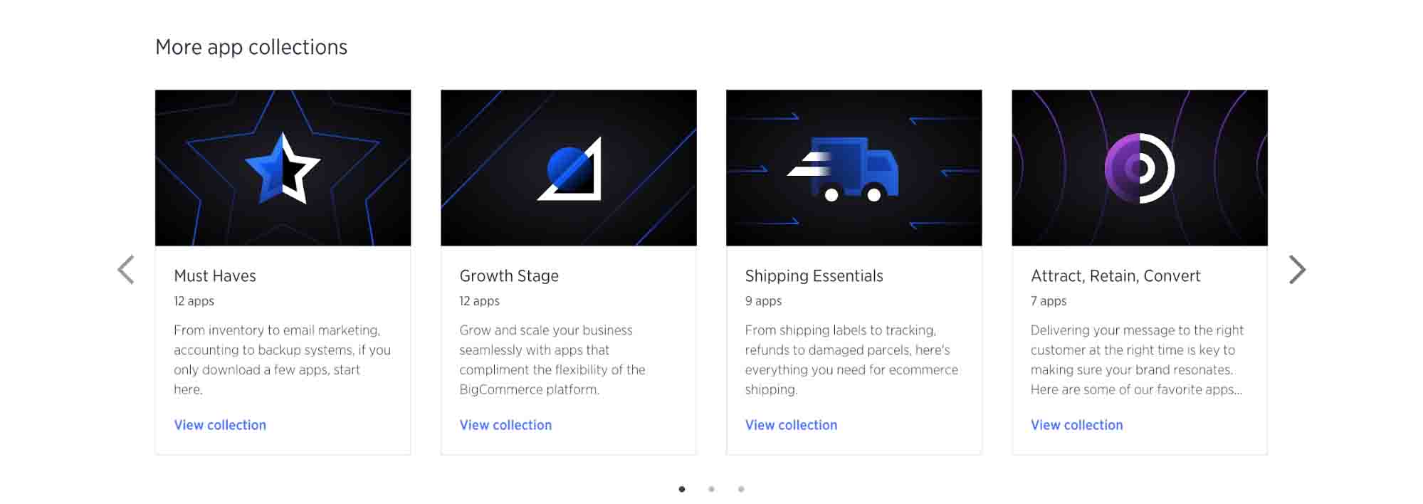 Best e-commerce platform — BigCommerce collections of apps