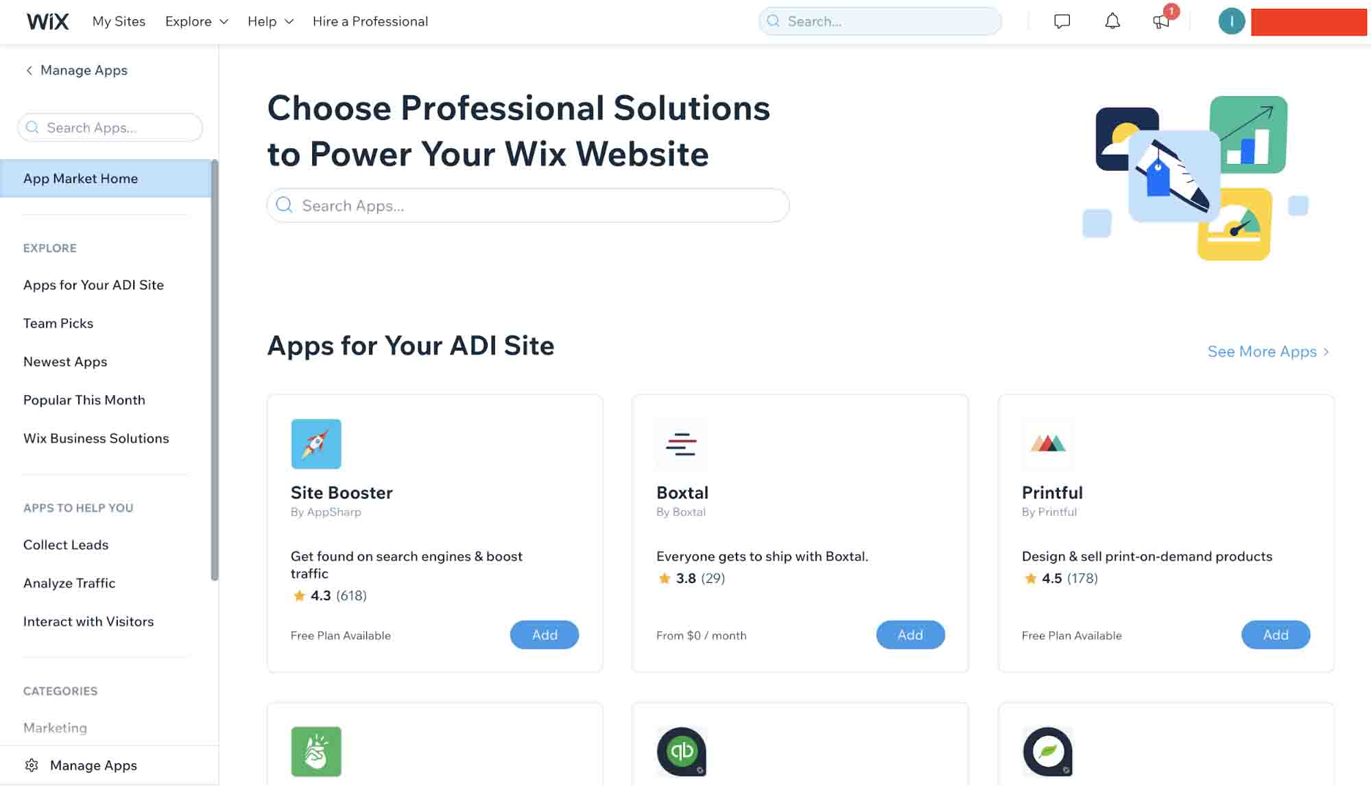 Best e-commerce platform — Wix App Market