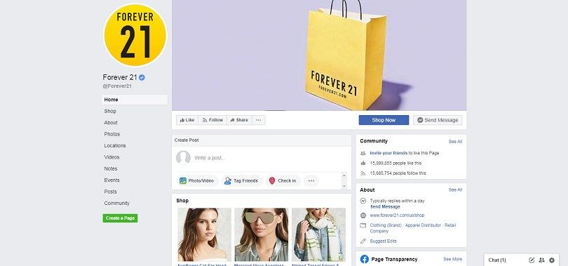 Best Facebook Pages — Forever21