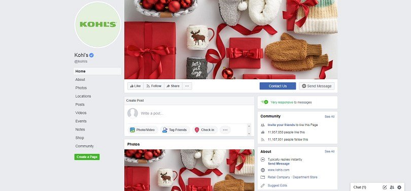 Best Facebook Pages — Kohl's