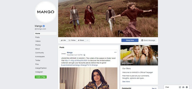 Best Facebook Pages — Mango