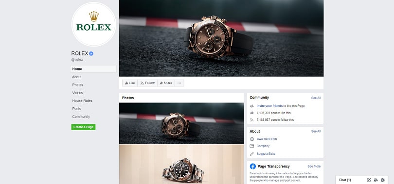 Best Facebook Pages — Rolex