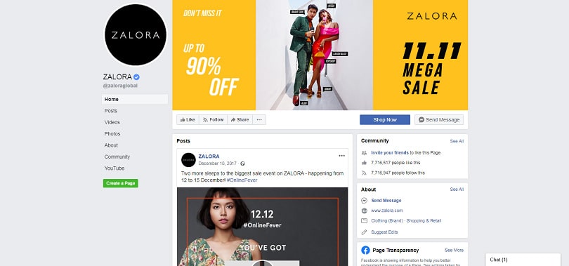 Best Facebook Pages — Zalora