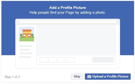 How to create a Facebook Business Page — step three