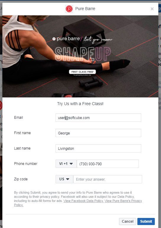 How to create Facebook lead generation ads — Pure Barre