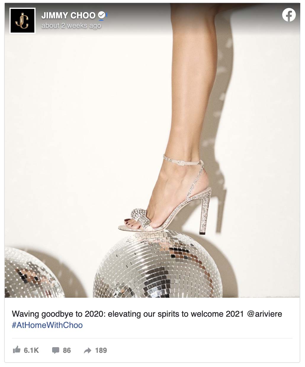 Creative Facebook ads — Jimmy Choo