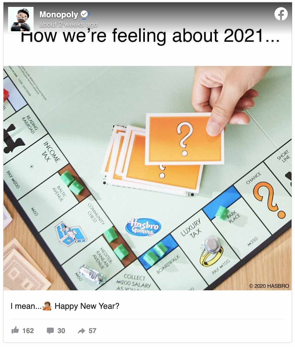 Creative Facebook ads — Monopoly