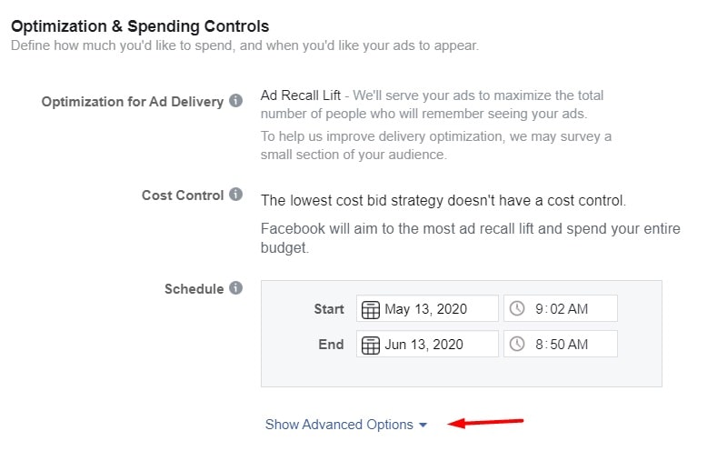 Facebook ad scheduling — optimization and spending