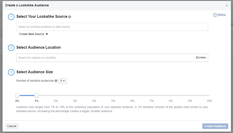 Facebook ad targeting — Lookalike Audiences