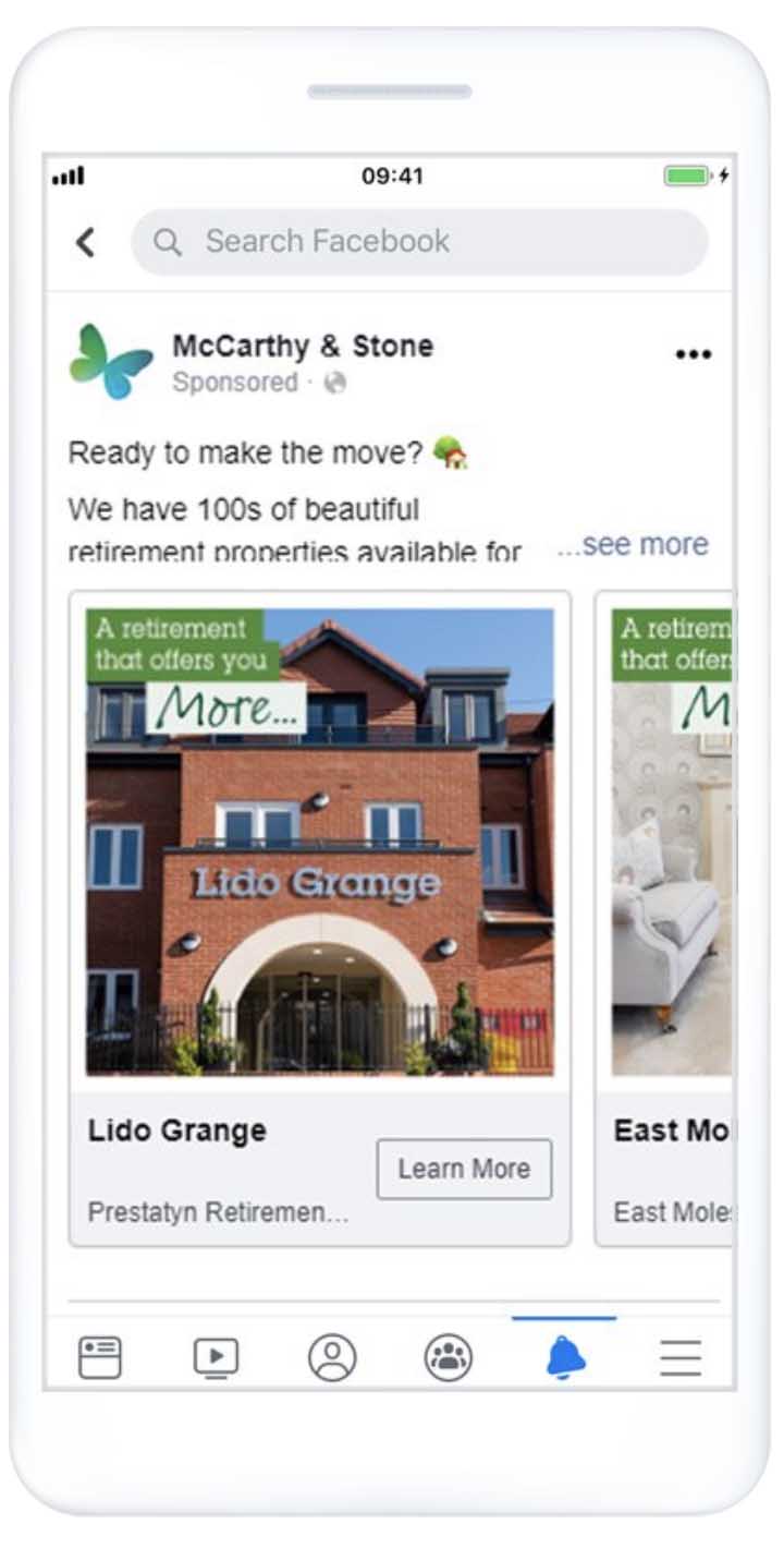 Facebook ads for Realtors — McCarthy & Stone