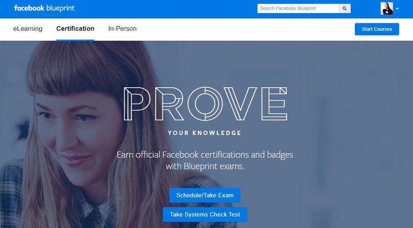 facebook blueprint certification - take systems check test