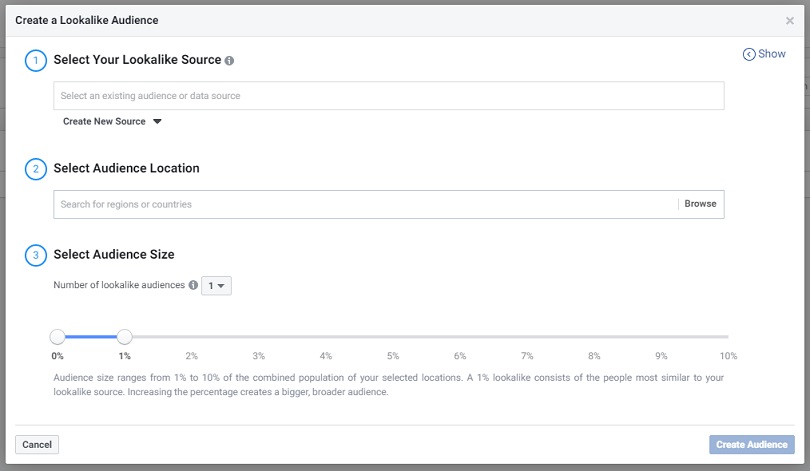 Facebook retargeting ads — Lookalike Audience