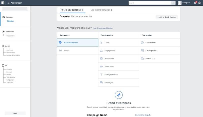 Facebook sponsored ads — Ads Manager