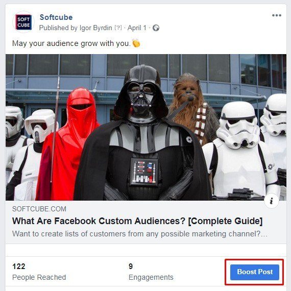 How to sell products on Facebook — Post Engagement
