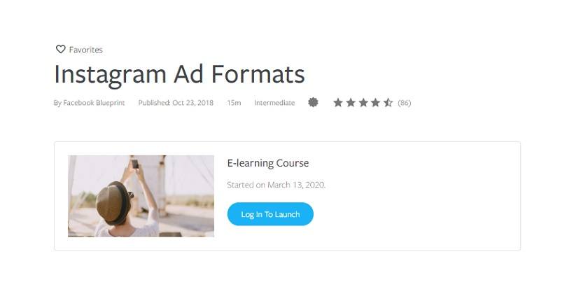 Instagram ad formats — Facebook Blueprint course