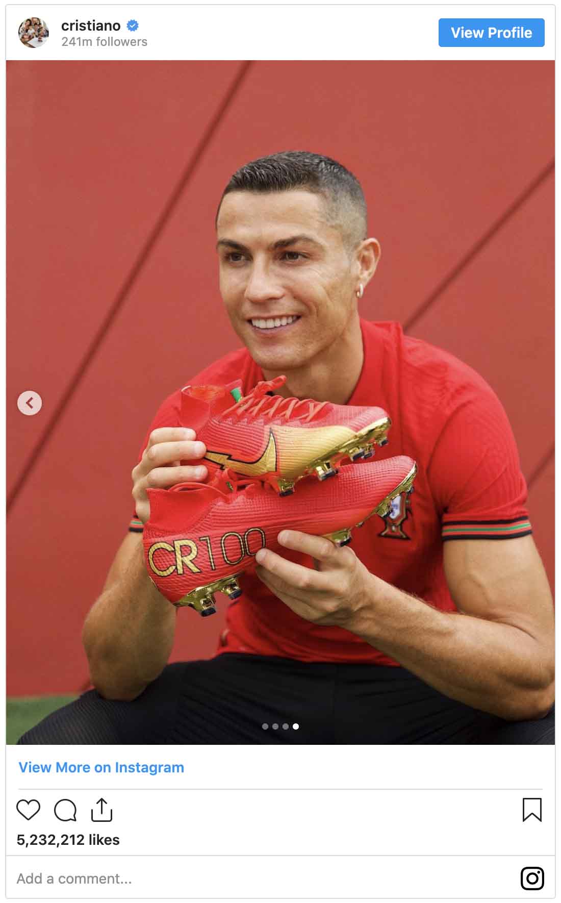 Instagram ads examples — Cristiano