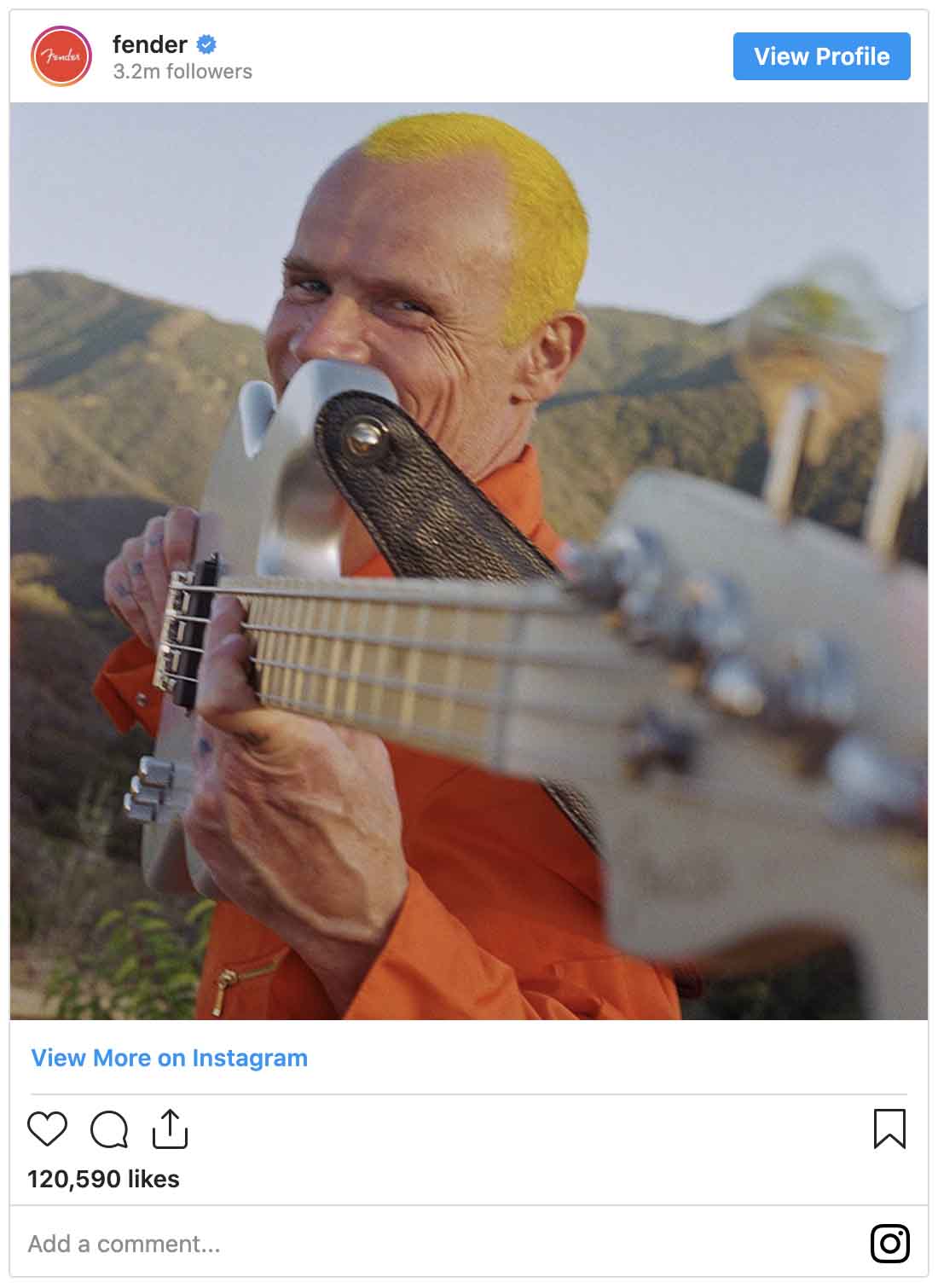 Instagram ads examples — Fender