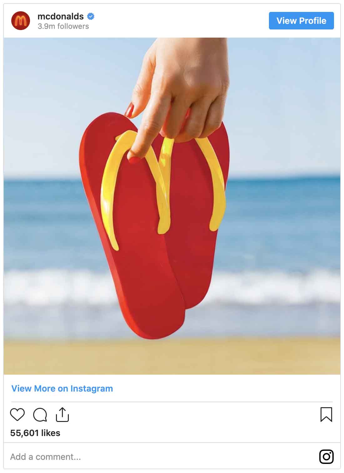 Instagram ads examples — McDonald's