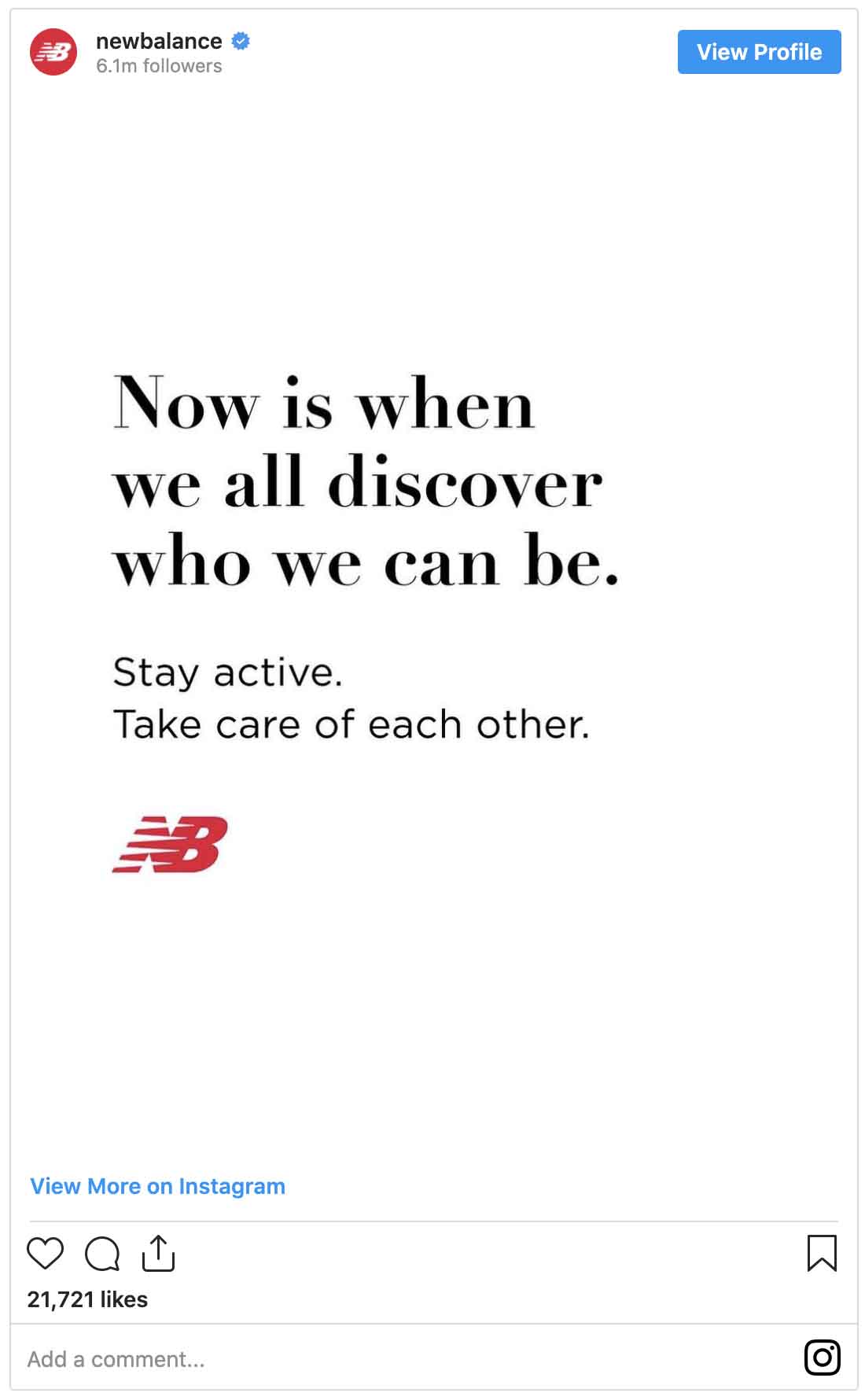 Instagram ads examples — New Balance