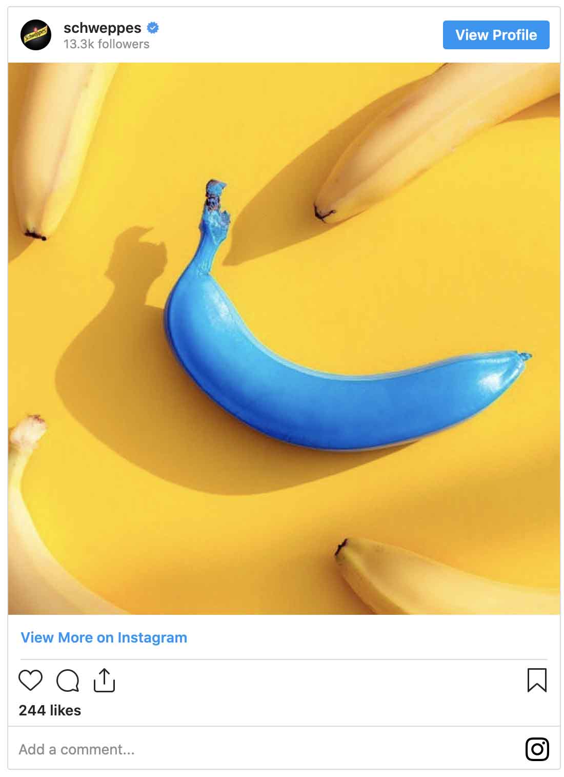 Instagram ads examples — Schweppes