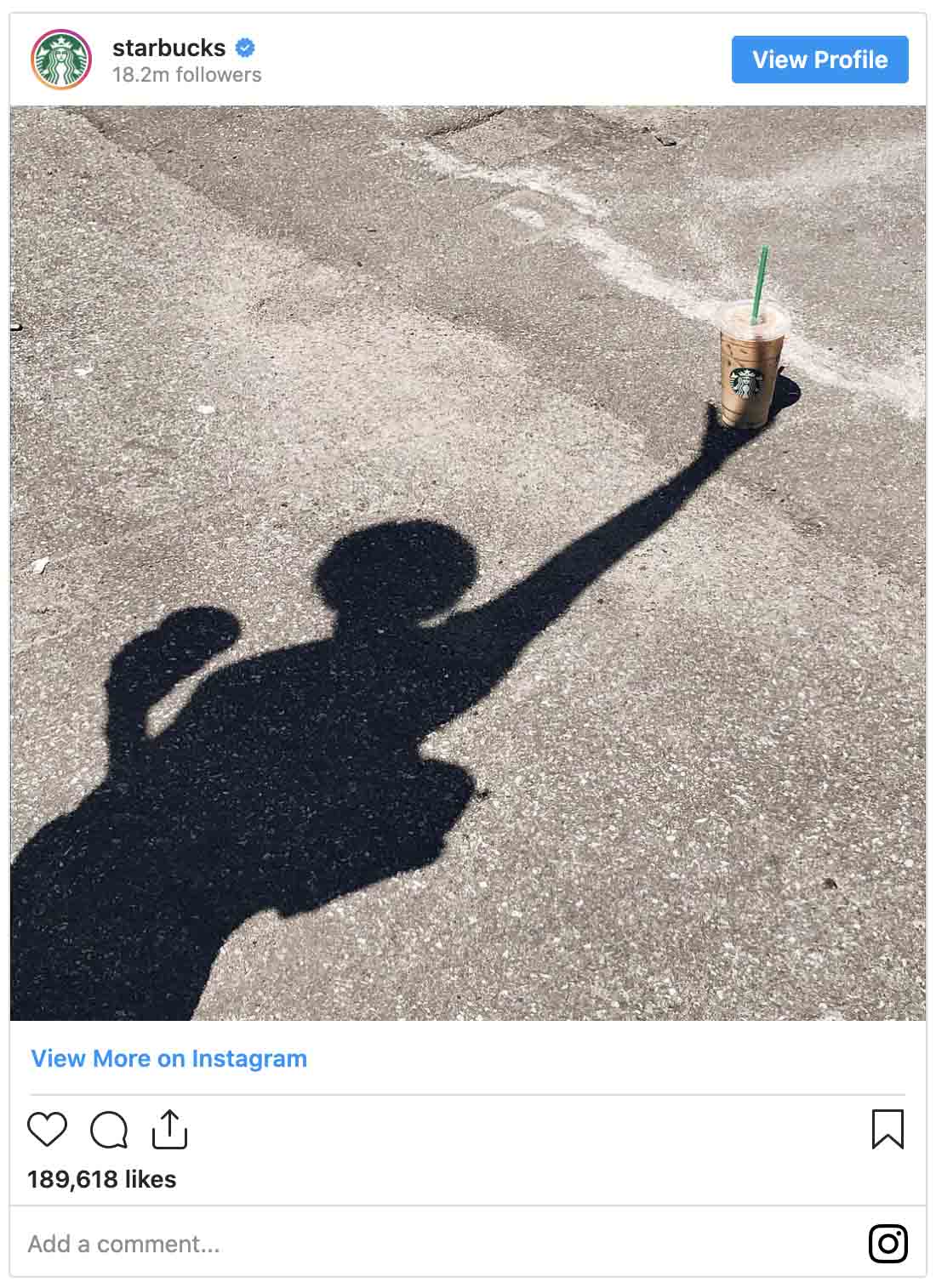 Instagram ads examples — Starbucks