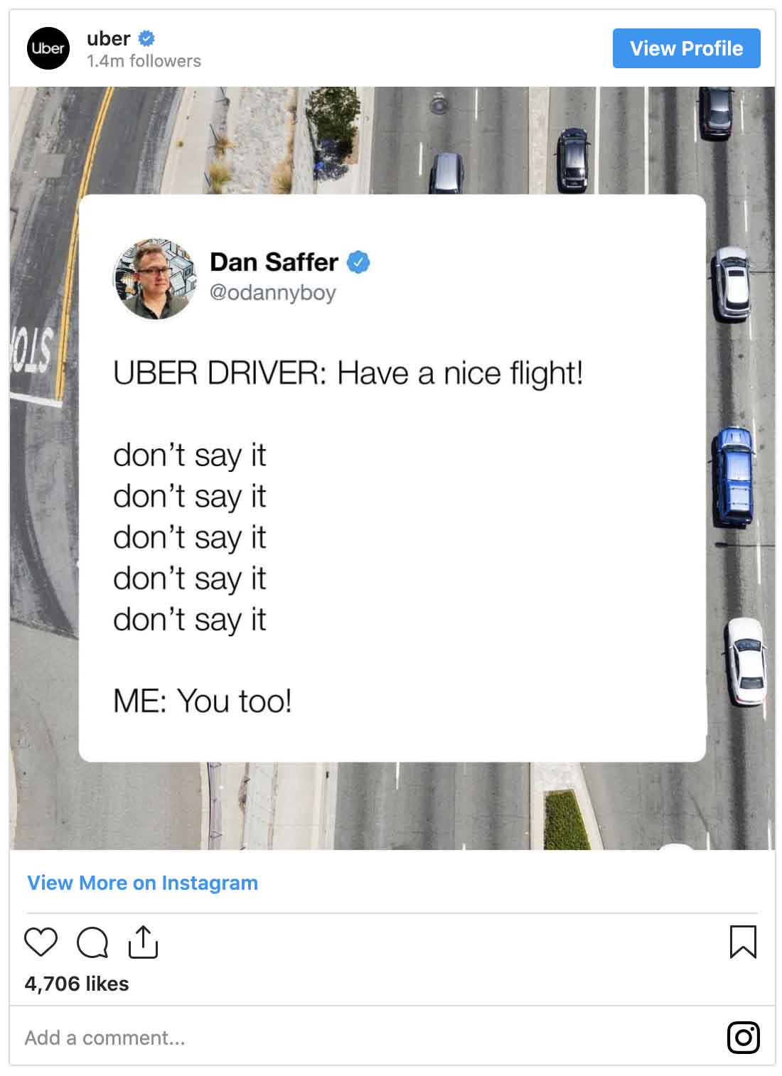 Instagram ads examples — Uber