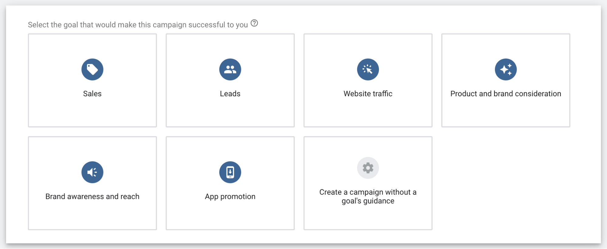 Marketing objective examples — Google Ads objectives