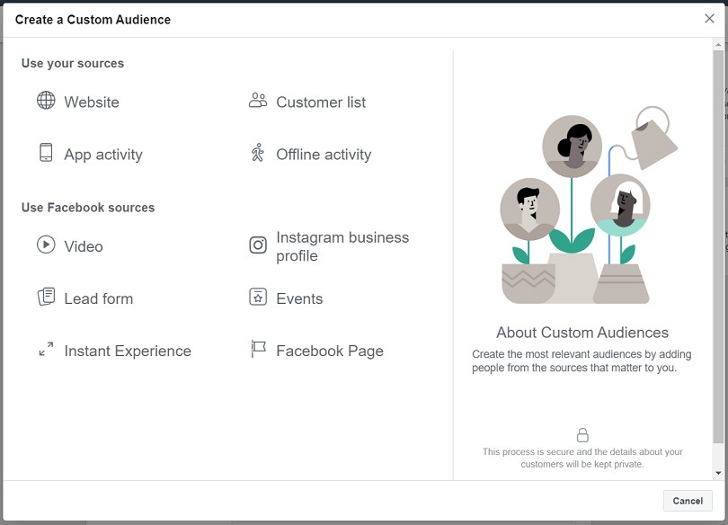 Messenger ads custom audiences