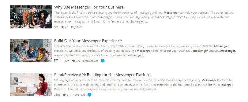 Messenger ads — Facebook Blueprint course