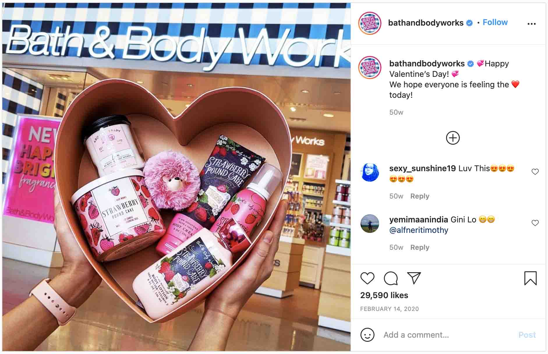 Valentine's Day ads — Bath & Body Works