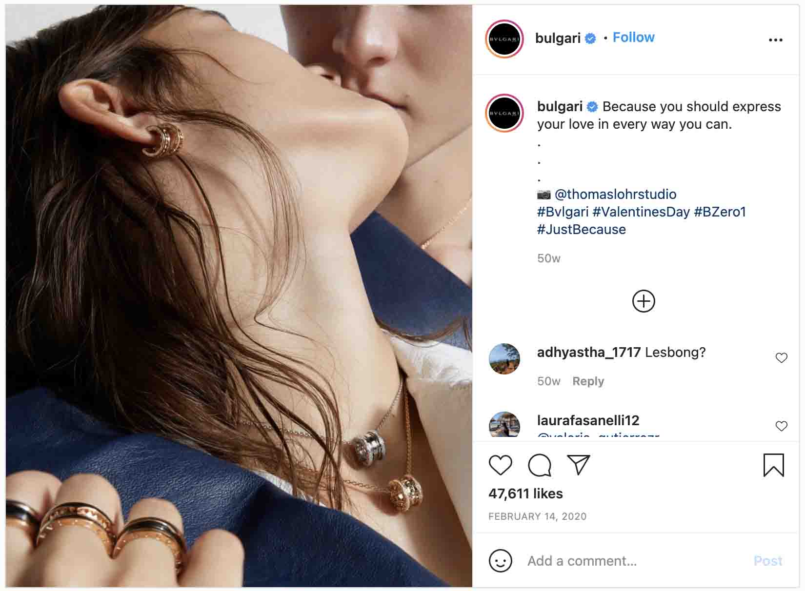 Valentine's Day ads — Bulgari