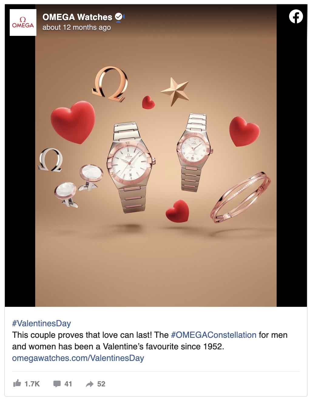 Valentine's Day ads — OMEGA Watch