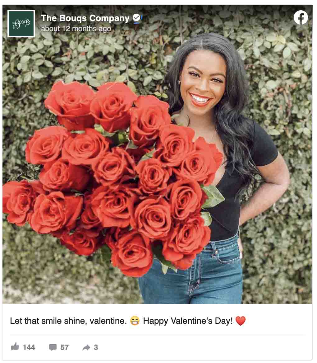 Valentine's Day ads — The Bouqs Company