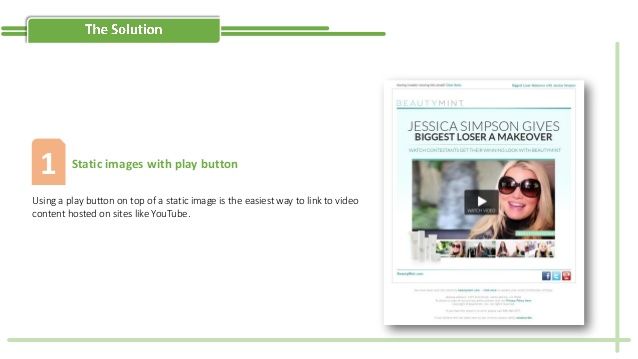 Video in email marketing — play button