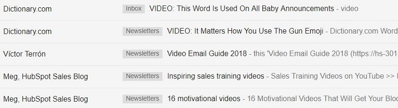 Video in email marketing — subject line