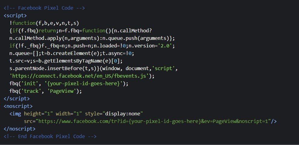 What is Facebook Pixel — code