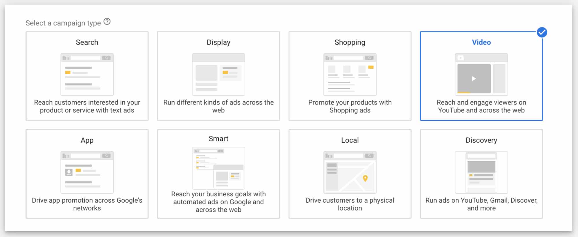 YouTube video ads — Video campaign subtype